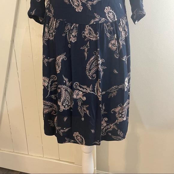 GARNET Hill Women's Size 6 Bohemian Pocket-detail Dress Navy Blue - Picture 9 of 9